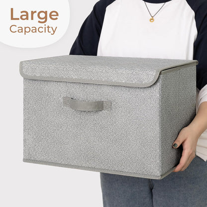 Memory Keepsake Storage Box, Fabric Storage Bins with Lids