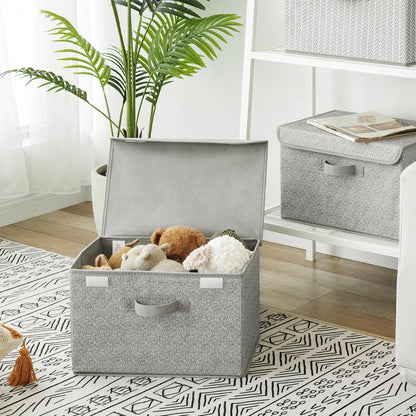 Memory Keepsake Storage Box, Fabric Storage Bins with Lids