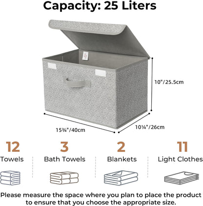 Memory Keepsake Storage Box, Fabric Storage Bins with Lids