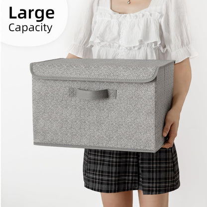Memory Keepsake Storage Box, Fabric Storage Bins with Lids