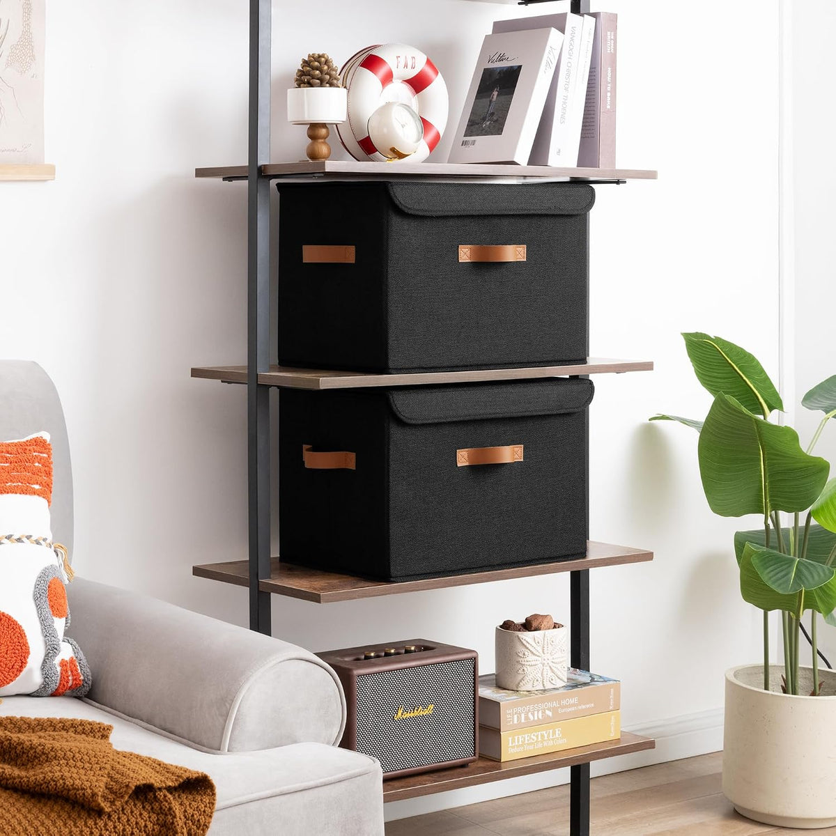 Memory Keepsake Storage Box, Fabric Storage Bins with Lids
