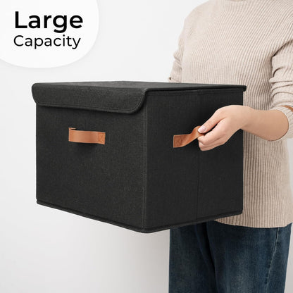 Memory Keepsake Storage Box, Fabric Storage Bins with Lids