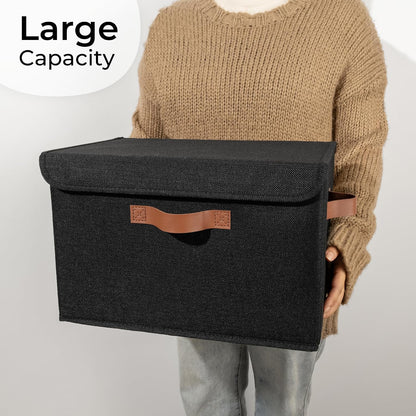 Memory Keepsake Storage Box, Fabric Storage Bins with Lids