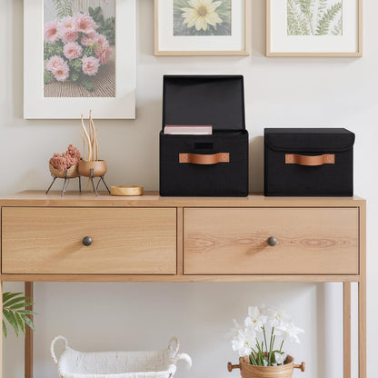Memory Keepsake Storage Box, Fabric Storage Bins with Lids