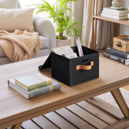 Memory Keepsake Storage Box, Fabric Storage Bins with Lids