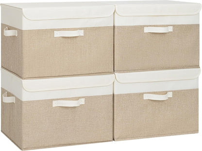 Memory Keepsake Storage Box, Fabric Storage Bins with Lids