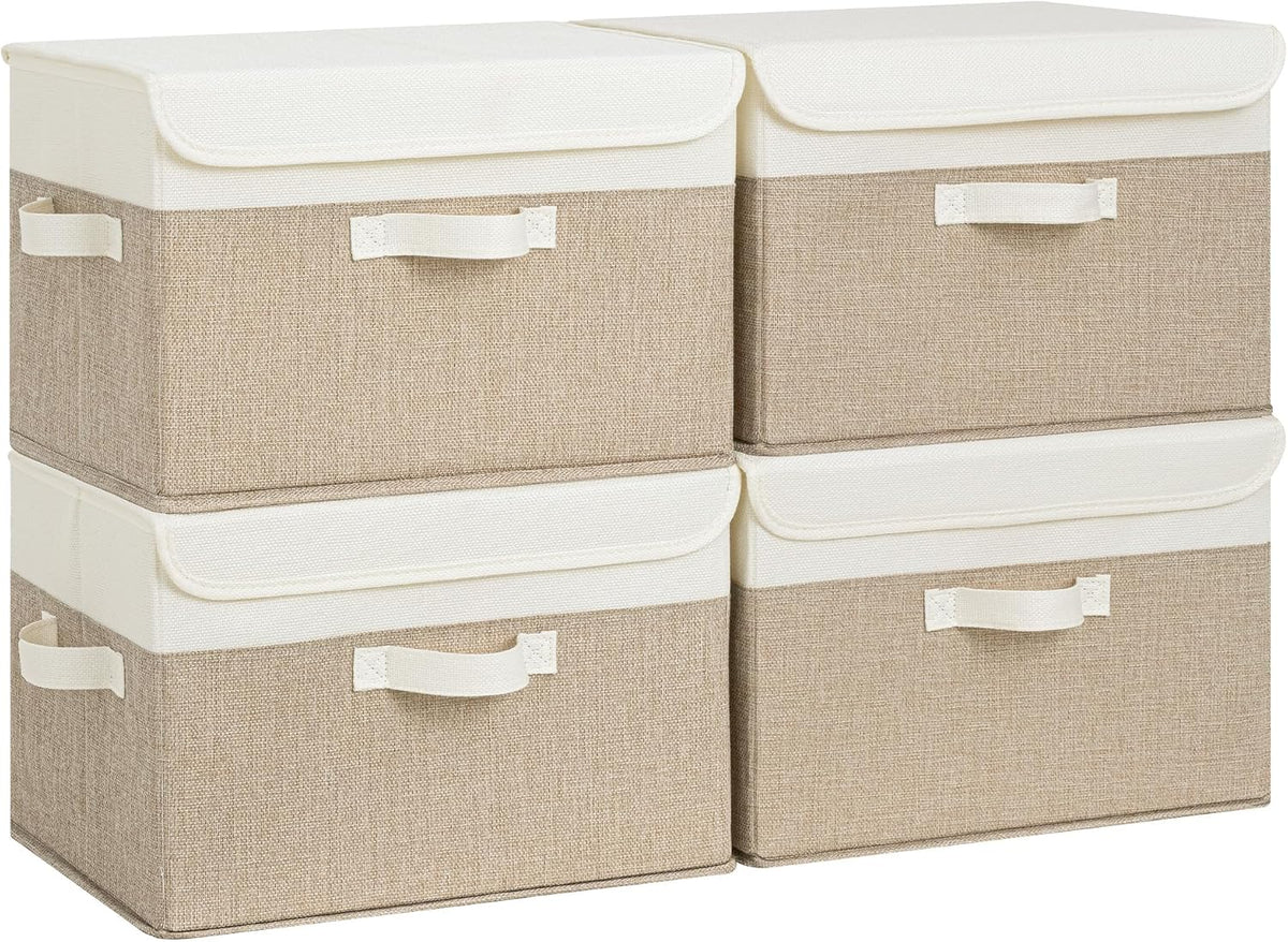 Memory Keepsake Storage Box, Fabric Storage Bins with Lids