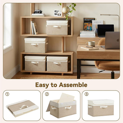 Memory Keepsake Storage Box, Fabric Storage Bins with Lids