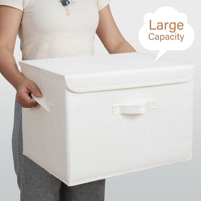 Memory Keepsake Storage Box, Fabric Storage Bins with Lids