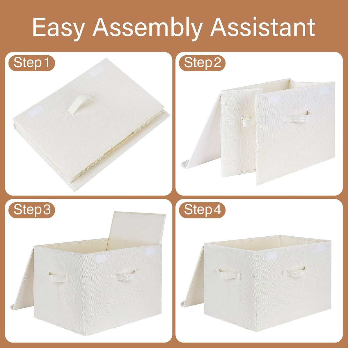 Memory Keepsake Storage Box, Fabric Storage Bins with Lids