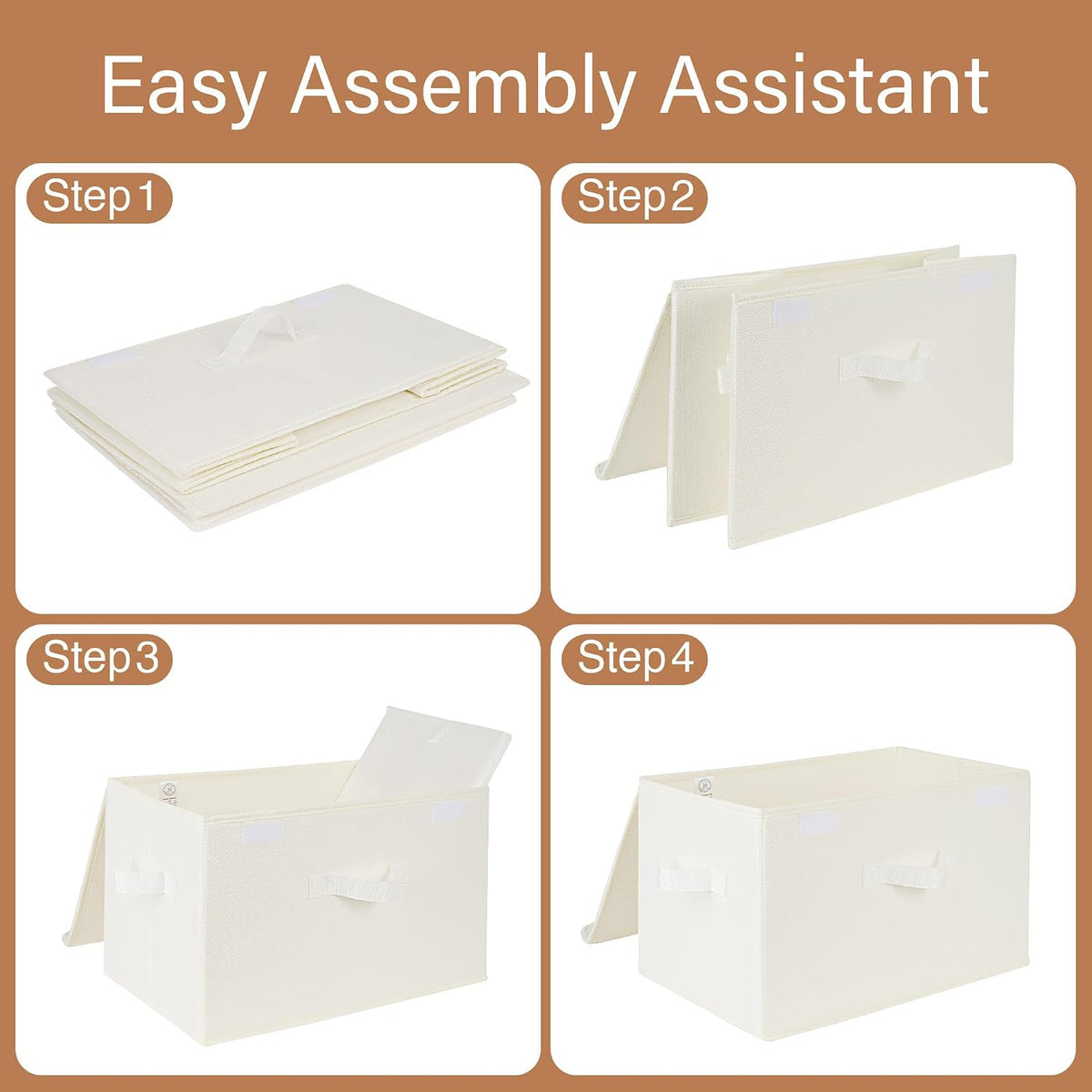 Memory Keepsake Storage Box, Fabric Storage Bins with Lids