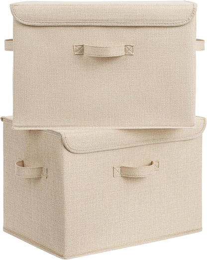 Memory Keepsake Storage Box, Fabric Storage Bins with Lids