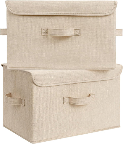 Memory Keepsake Storage Box, Fabric Storage Bins with Lids
