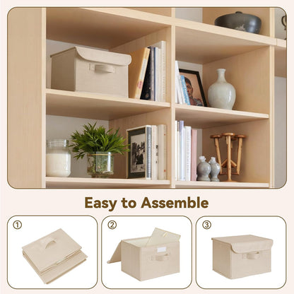Memory Keepsake Storage Box, Fabric Storage Bins with Lids