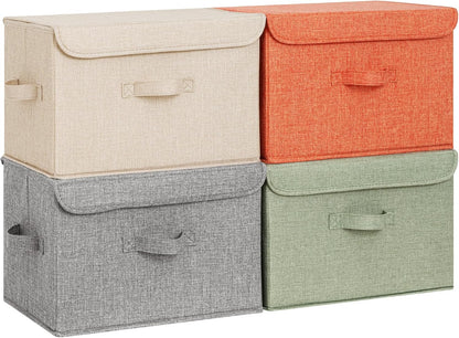 Memory Keepsake Storage Box, Fabric Storage Bins with Lids