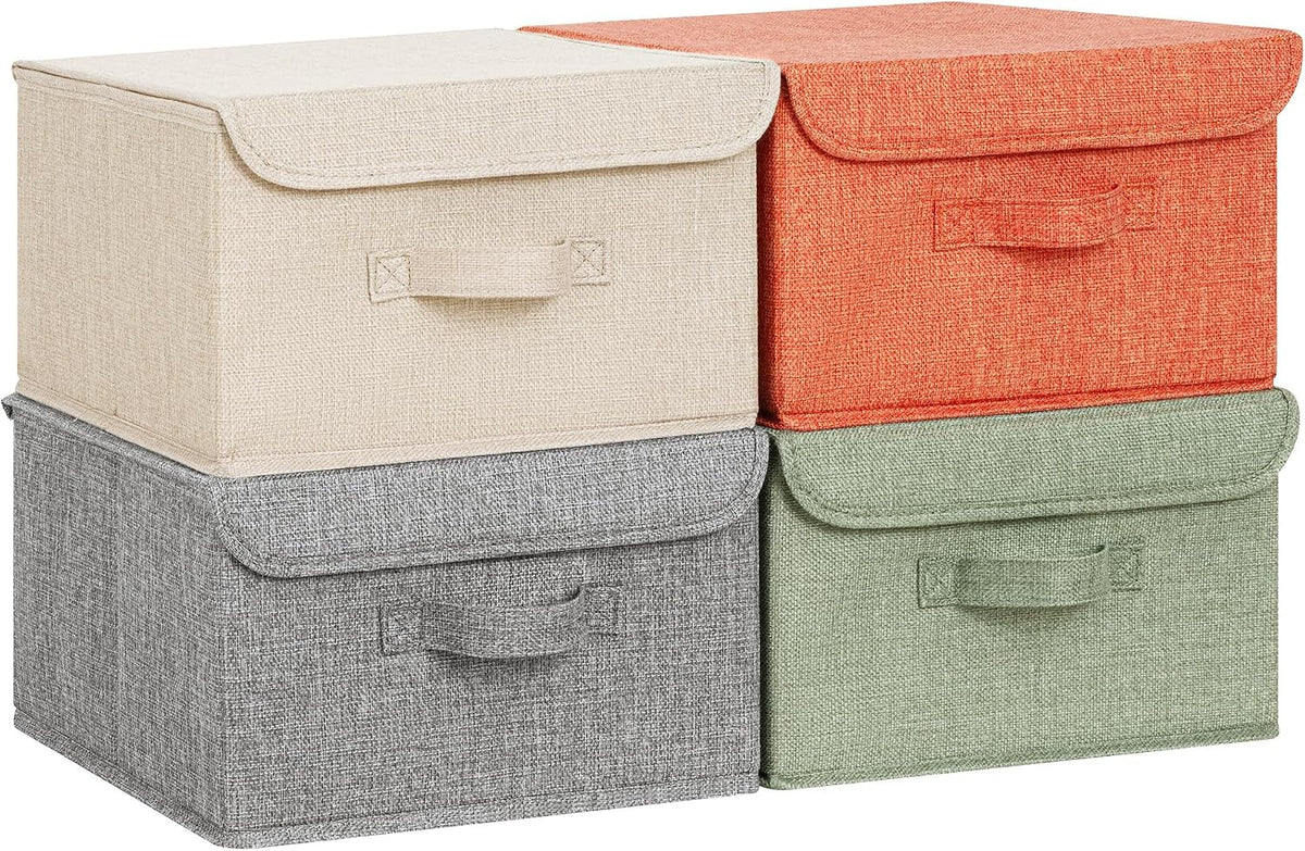 Memory Keepsake Storage Box, Fabric Storage Bins with Lids