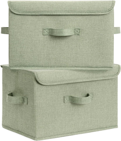 Memory Keepsake Storage Box, Fabric Storage Bins with Lids