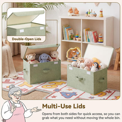 Memory Keepsake Storage Box, Fabric Storage Bins with Lids