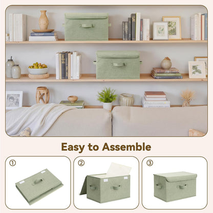 Memory Keepsake Storage Box, Fabric Storage Bins with Lids