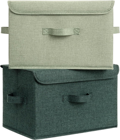 Memory Keepsake Storage Box, Fabric Storage Bins with Lids