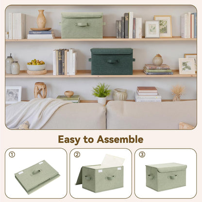 Memory Keepsake Storage Box, Fabric Storage Bins with Lids
