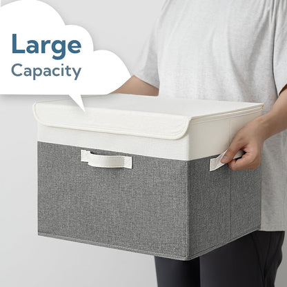 Memory Keepsake Storage Box, Fabric Storage Bins with Lids