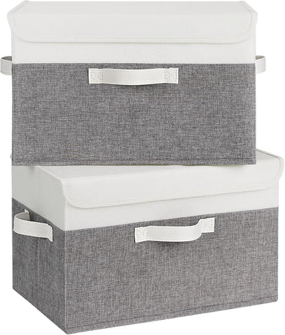 Memory Keepsake Storage Box, Fabric Storage Bins with Lids
