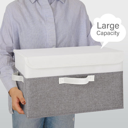 Memory Keepsake Storage Box, Fabric Storage Bins with Lids