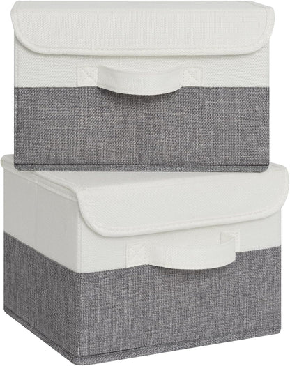 Memory Keepsake Storage Box, Fabric Storage Bins with Lids