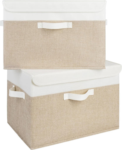 Memory Keepsake Storage Box, Fabric Storage Bins with Lids