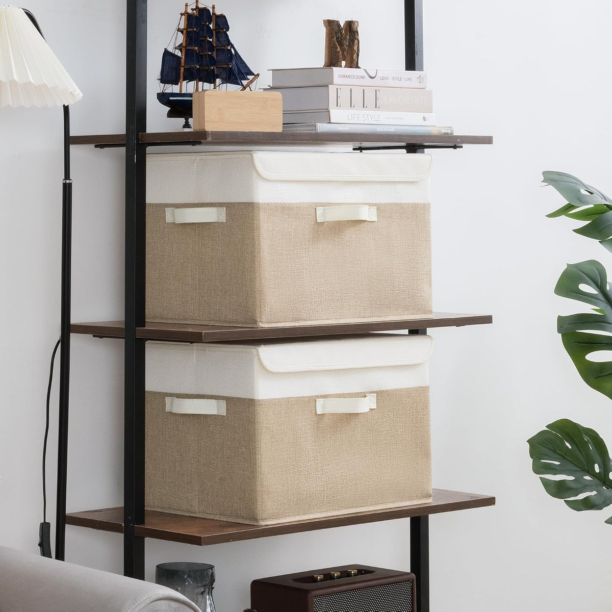 Memory Keepsake Storage Box, Fabric Storage Bins with Lids