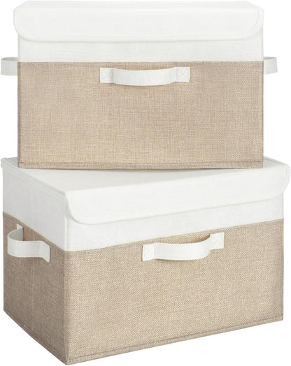 Memory Keepsake Storage Box, Fabric Storage Bins with Lids
