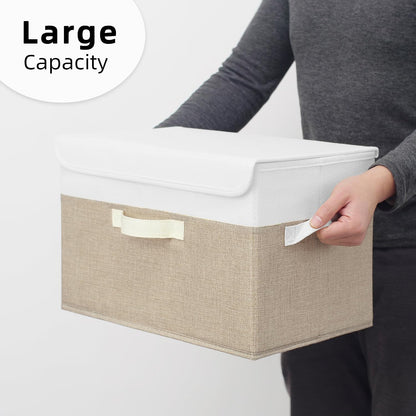 Memory Keepsake Storage Box, Fabric Storage Bins with Lids