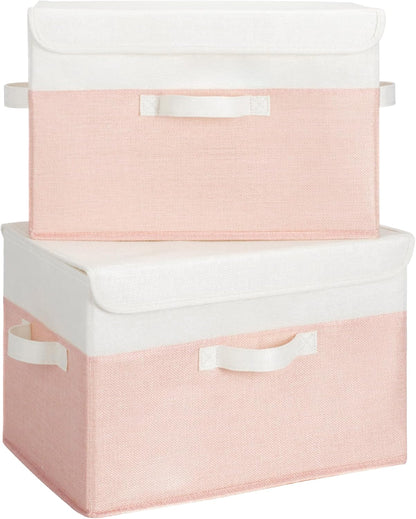 Memory Keepsake Storage Box, Fabric Storage Bins with Lids