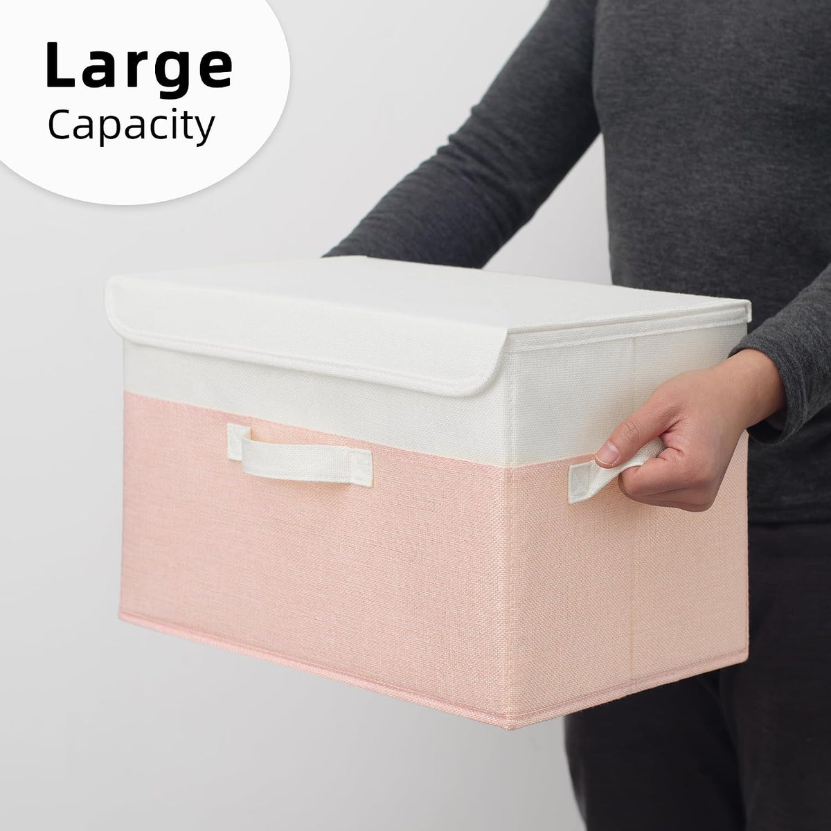 Memory Keepsake Storage Box, Fabric Storage Bins with Lids