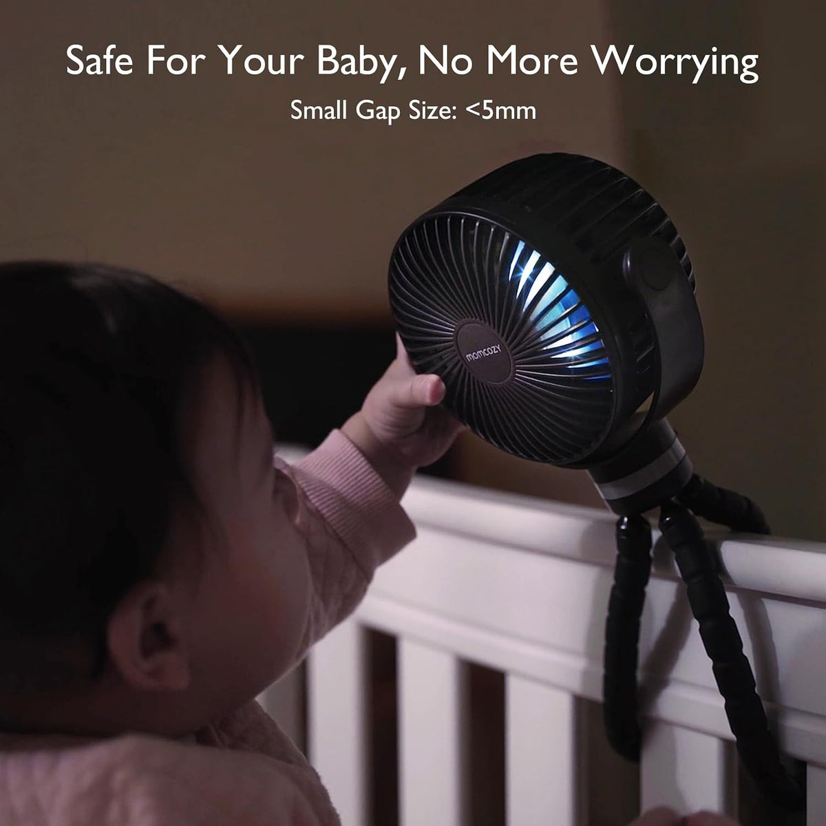 8000mAh Portable Stroller Fan, 27H Ultra-long Battery Life