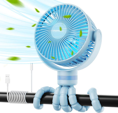 8000mAh Portable Stroller Fan, 27H Ultra-long Battery Life