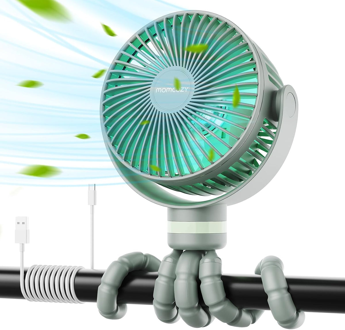 8000mAh Portable Stroller Fan, 27H Ultra-long Battery Life