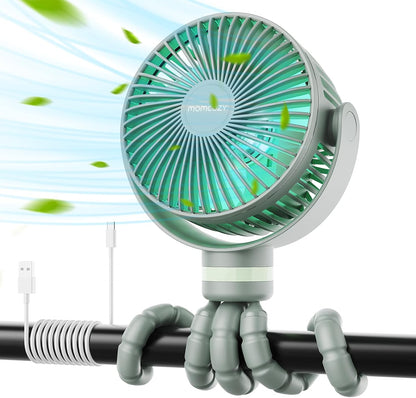 8000mAh Portable Stroller Fan, 27H Ultra-long Battery Life