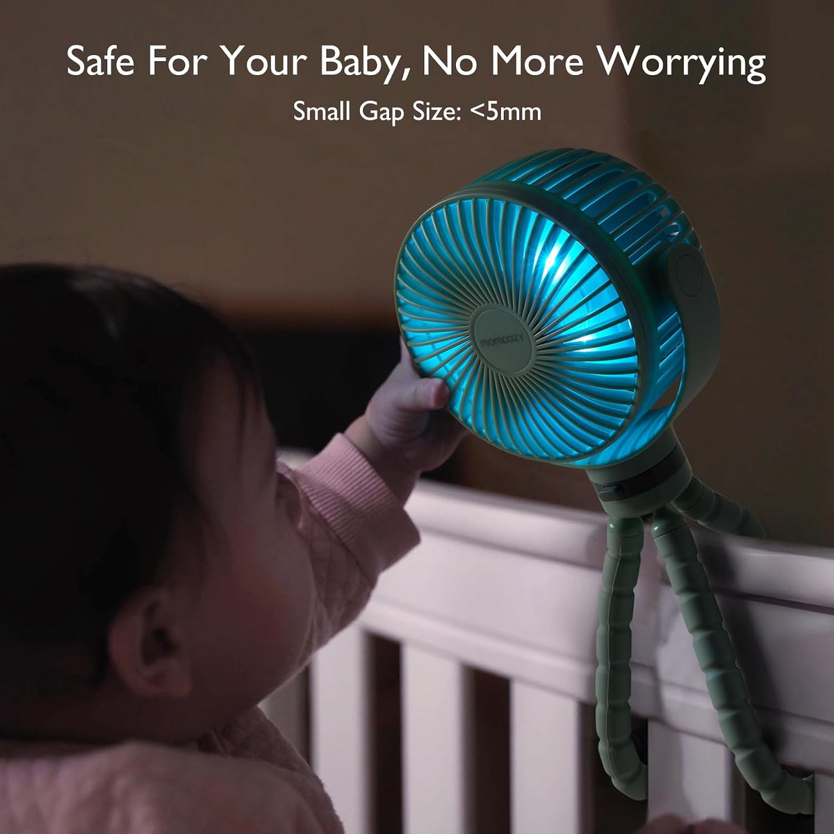 8000mAh Portable Stroller Fan, 27H Ultra-long Battery Life