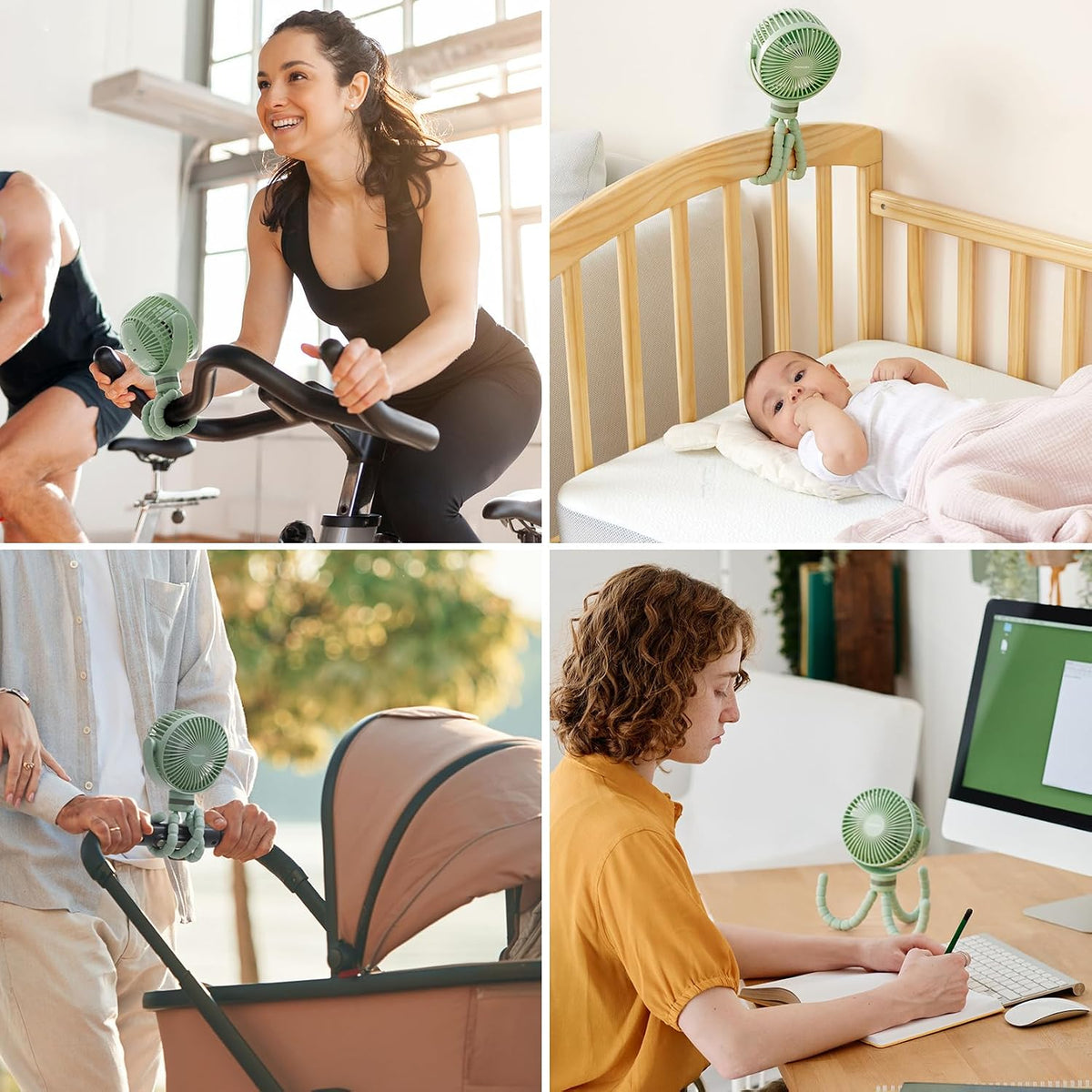 8000mAh Portable Stroller Fan, 27H Ultra-long Battery Life
