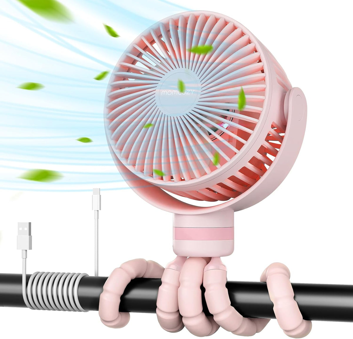 8000mAh Portable Stroller Fan, 27H Ultra-long Battery Life