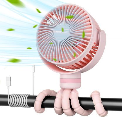 8000mAh Portable Stroller Fan, 27H Ultra-long Battery Life