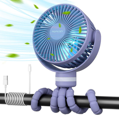 8000mAh Portable Stroller Fan, 27H Ultra-long Battery Life