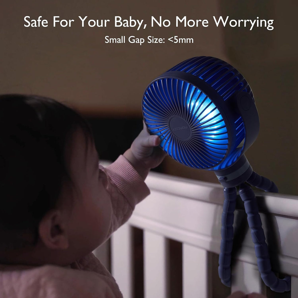 8000mAh Portable Stroller Fan, 27H Ultra-long Battery Life