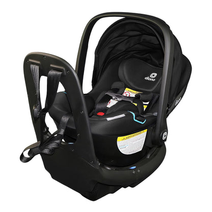 LiteClik30 RXT SafePlus Infant Car Seat and Base, Rear-Facing for Infants 4-30lbs, SafePlus Engineering, with Infant Insert, UPF 50+ Sunshade (Black Storm)