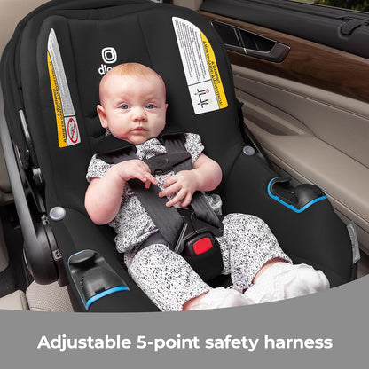 LiteClik30 RXT SafePlus Infant Car Seat and Base, Rear-Facing for Infants 4-30lbs, SafePlus Engineering, with Infant Insert, UPF 50+ Sunshade (Black Storm)
