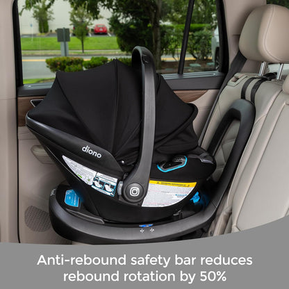 LiteClik30 RXT SafePlus Infant Car Seat and Base, Rear-Facing for Infants 4-30lbs, SafePlus Engineering, with Infant Insert, UPF 50+ Sunshade (Black Storm)