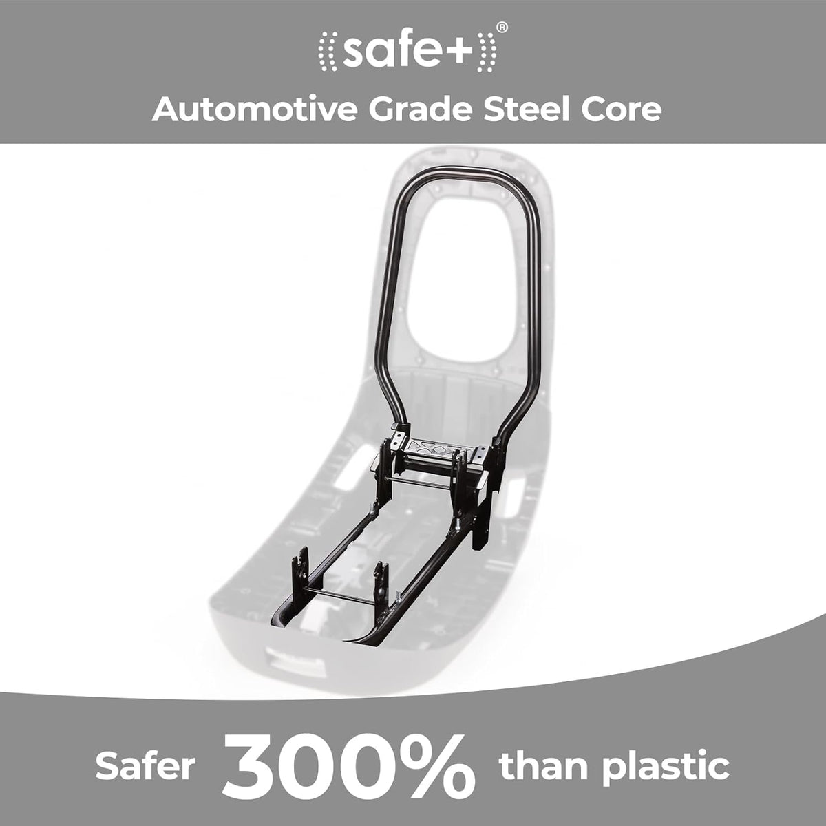 LiteClik30 RXT SafePlus Infant Car Seat and Base, Rear-Facing for Infants 4-30lbs, SafePlus Engineering, with Infant Insert, UPF 50+ Sunshade (Black Storm)