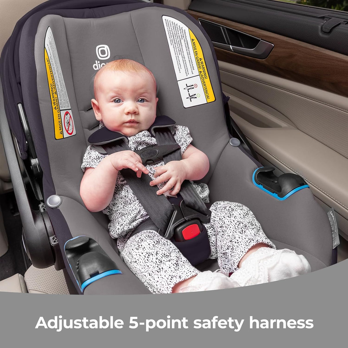 LiteClik30 RXT SafePlus Infant Car Seat and Base, Rear-Facing for Infants 4-30lbs, SafePlus Engineering, with Infant Insert, UPF 50+ Sunshade (Black Storm)